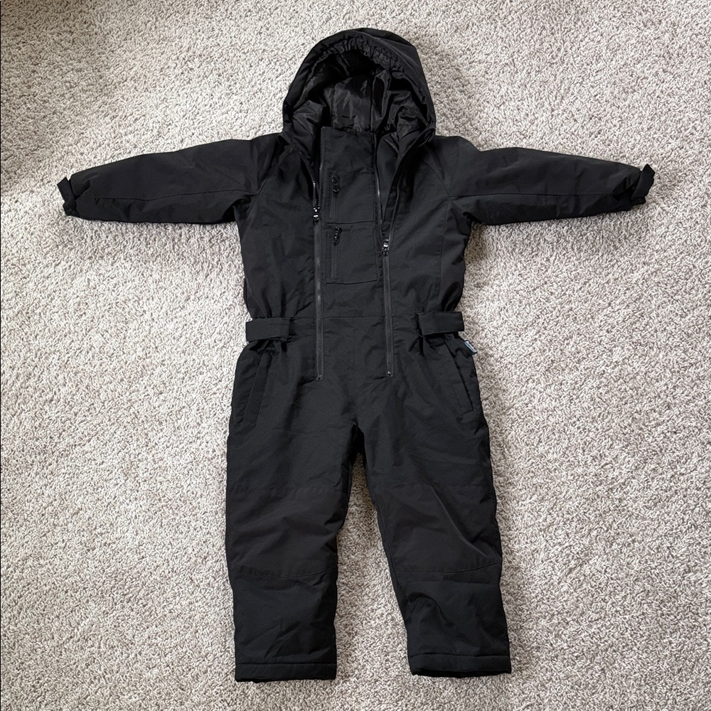 Kids Black One Piece Bodysuit for Snow